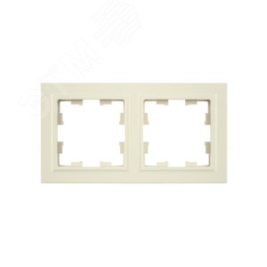 BRITE Рамка 2 поста РУ-2-БрКр бежевый - фото 2