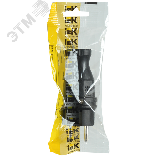 Вилка прямая ОМЕГА каучук 16A 2P+E IP44 - фото 2