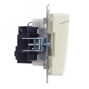 BRITE Розетка с заземлением с защитными шторками и крышкой 16А IP44 РСбш10-3-44-БрКр бежевый - фото 6