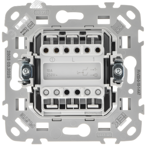 FLITE Выключатель 2-клавишный 10А ВС12-1-0-ФлА алюминий IEK - фото 5
