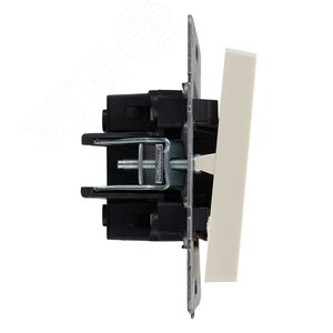 BRITE Выключатель двухклавишный с индикацией 10А ВС10-2-1-БрКр бежевый - фото 3