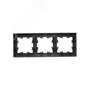 BRITE Рамка 3 поста РУ-3-2-БрД стекло дымчатый - фото 3