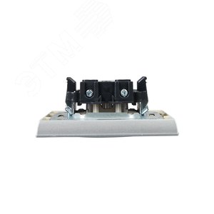 BRITE Розетка 1 пост без заземления без защитных шторок 10А в сборе РСР10-1-0-БрА алюминий IEK - фото 5