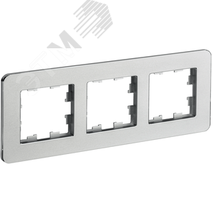 BRITE Рамка 3 поста РУ-3-1-Бр металл алюминий RE IEK - фото 1