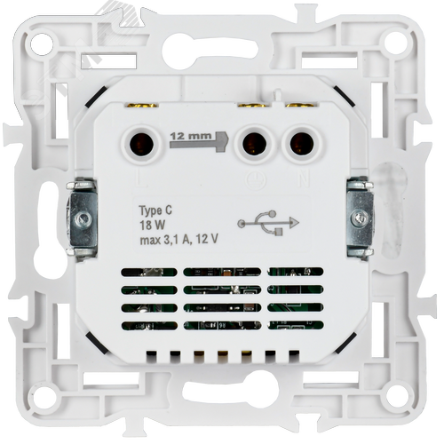 SKANDY Розетка с заземлением с защитными шторками 16А с USB C 18Вт SK-R17T титан IEK - фото 3