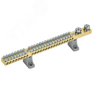 Шина N ноль'' на двух угловых изоляторах 200А Ш НИ-10х18-48-L2-С '' - фото 1