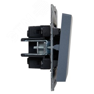 BRITE Выключатель двухклавишный с индикацией 10А ВС10-2-1-БрМ маренго - фото 3