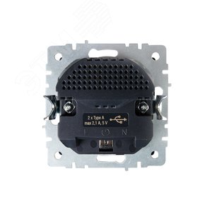 BRITE Розетка с заземлением с защитными шторками 16А с USB A+A 2,1А РЮш10-1-БрТБ бронза - фото 4