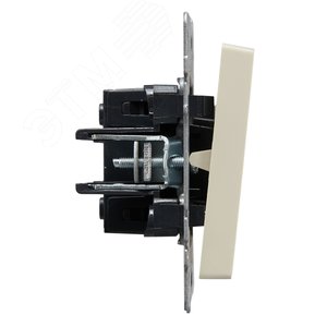 BRITE Выключатель одноклавишный проходной 10А ВС10-1-6-БрКр бежевый - фото 3