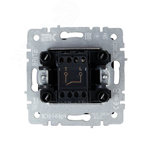 BRITE Выключатель одноклавишный 10А ВС10-1-0-БрЧ черный - фото 5