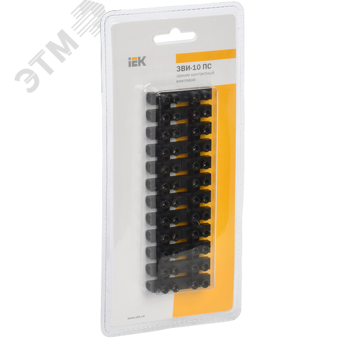 Зажим винтовой ЗВИ-10 2.5-6мм.кв 2шт не поддер живает горение черный - фото 2