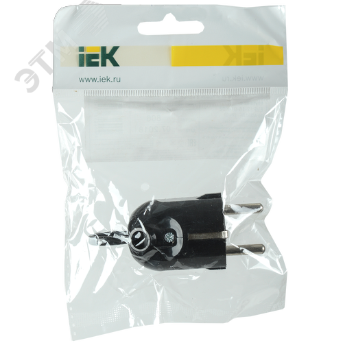 Евровилка угловая с ушком черная 16 А - фото 2