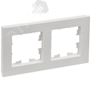 BRITE Рамка 2 поста РУ-2-Бр белый рифленый IEK - фото 1