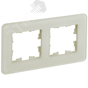 Изображение товара BRITE Рамка 2 поста РУ-2-2-Бр стекло песчаный RE IEK (шт)