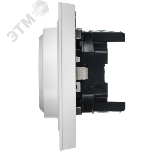 BRITE Розетка 2-местная с заземлением с защитными шторками 16А в сборе РСш12-3-БрАБ арктический белый IEK - фото 3