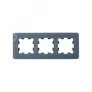 BRITE Рамка 3 поста РУ-3-2-Бр стекло графит RE IEK - фото 2