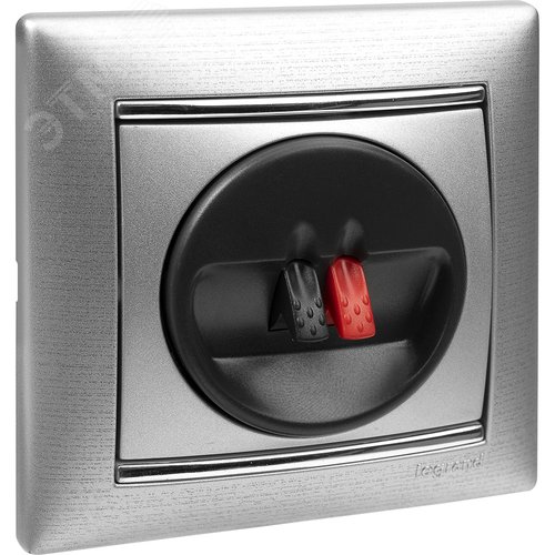 VALENA Розетка акустическая алюминий - фото 2