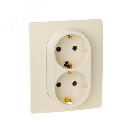 Изображение товара ETIKA Розетка 2X2К+З винтыСЛНК (шт)
