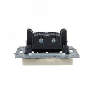 BRITE Выключатель одноклавишный перекрестный 10А ВС10-1-3-БрКр бежевый - фото 4