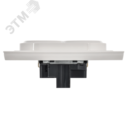 BRITE Розетка 2-местная с заземлением с защитными шторками 16А в сборе РСш12-3-БрБ белый - фото 4