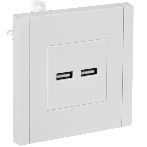 Изображение товара FORTE&PIANO Розетка USB A+A 3,1А FP249 белый IEK (шт)