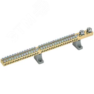 Изображение товара Шина N ноль'' на двух угловых изоляторах 200А Ш НИ-10х18-60-L2-С '' (шт)