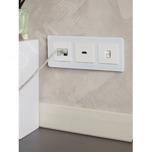 BRITE Рамка 3 поста РУ-3-2-Бр стекло белый RE IEK - фото 5