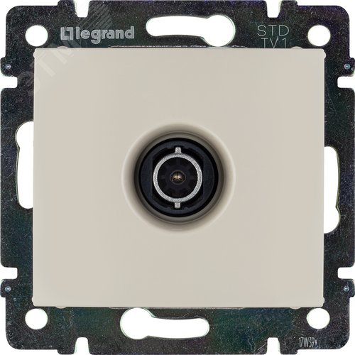 Розетка TV тип звезда слоновая кость VALENA - фото 3