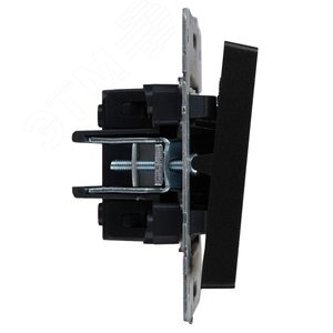 BRITE Выключатель одноклавишный проходной с индикацией 10А ВС10-1-7-БрЧ черный IEK - фото 3