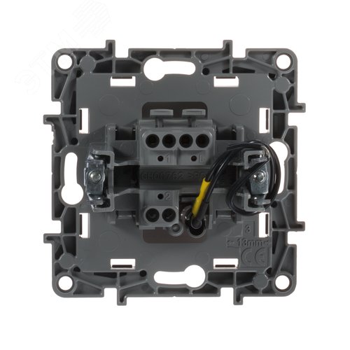 Выключатель 1-клавишный с подсветкой/индикацией 10А безвинтовое крепление белый ETIKA - фото 5