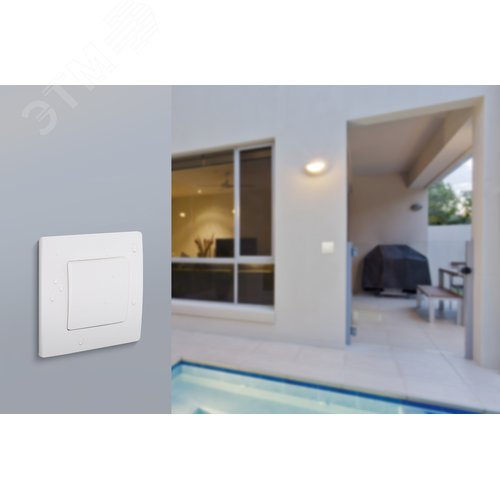 Выключатель 1-клавишный проходной 10А IP44 безвинтовое крепление белый ETIKA - фото 6