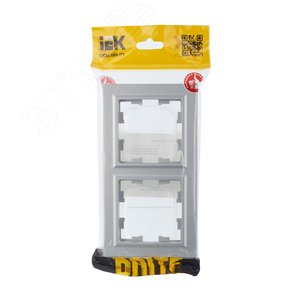 BRITE Рамка 2 поста IP44 РУ-2-БрА-44 алюминий - фото 5