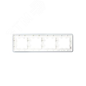 BRITE Рамка 4 поста РУ-4-2-Бр стекло белый RE IEK - фото 3