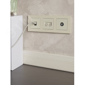 BRITE Розетка TV проходная РТВ10-0-БрКр бежевый - фото 7