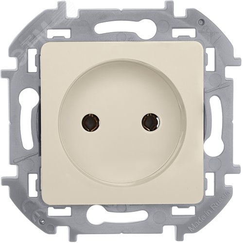 Розетка 1-местная без заземления без защитных шторок 16А слоновая кость INSPIRIA - фото 4