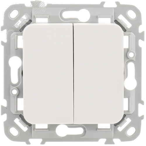 FLITE Выключатель 2-клавишный 10А ВС12-1-0-ФлЖ жемчуг IEK - фото 5