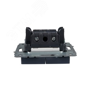 BRITE Выключатель двухклавишный с индикацией 10А ВС10-2-1-БрМ маренго - фото 4