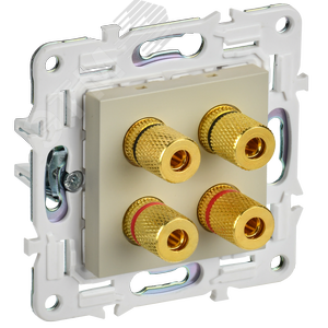 SKANDY Аудиорозетка 4-местная SK-A01B бежевый IEK - фото 1