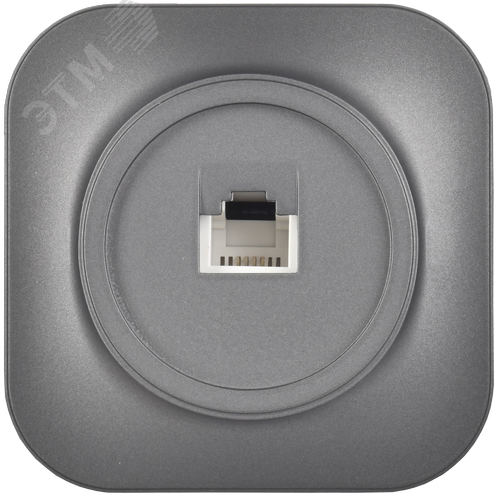 GLORY Розетка для открытой установки телефонная RJ11 РТ20-ХСм сталь матовый IEK - фото 5