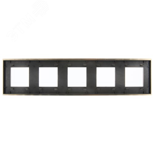 SKANDY Рамка 5-местная SK-F35Sh металл шампань IEK - фото 2