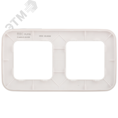 FLITE ARTISTIC Рамка 2-местная РУ-2-А-ФлЖ жемчуг IEK - фото 4