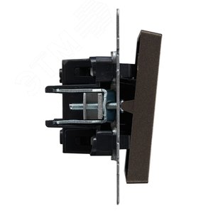 BRITE Выключатель одноклавишный проходной с индикацией 10А ВС10-1-7-БрТБ темная бронза IEK - фото 3