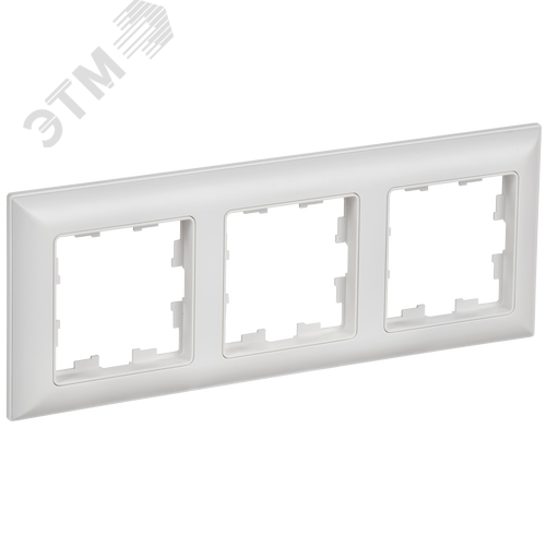 Изображение товара BRITE Рамка 3-местная РУ-3-БрАБ арктический белый/белый IEK (шт)