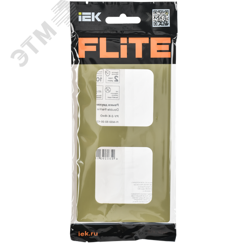 FLITE CLASSIC Рамка 2-местная РУ-2-К-ФлО оливковый IEK - фото 2