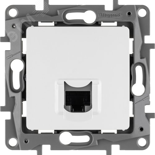 Розетка компьютерная RJ45 категория 5Е UTP белый ETIKA - фото 3