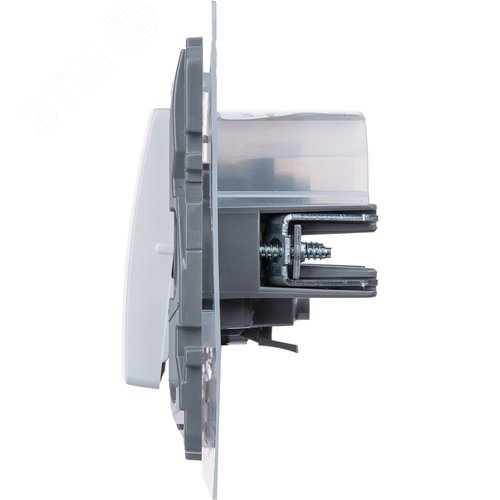 Выключатель 1-клавишный проходной 10А IP44 безвинтовое крепление белый ETIKA - фото 7