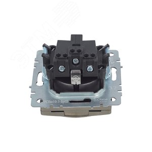 BRITE Розетка с заземлением с защитными шторками и крышкой 16А IP20 РСбш10-3-БрШ шампань - фото 8