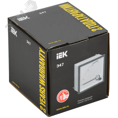 Амперметр Э47 80/5А класс точности 1,5 72х72 мм - фото 2