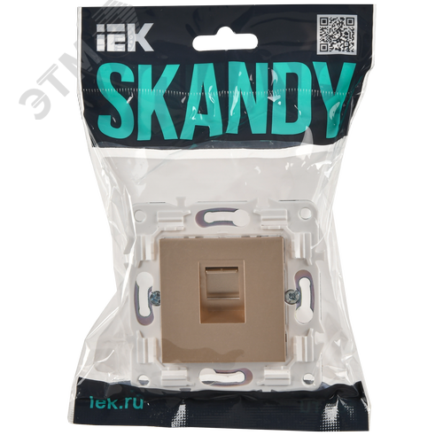 SKANDY Розетка компьютерная RJ45 кат.6 SK-K02Sa песочный IEK - фото 2