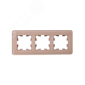 BRITE Рамка 3 поста РУ-3-2-Бр стекло дымчатый RE IEK - фото 2